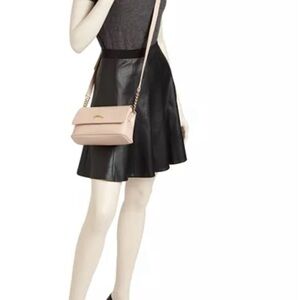 Longchamp pink leather crossbody bag